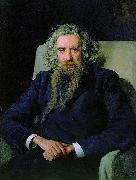Nikolai Yaroshenko Portrait of Vladimir Solovyov, France oil painting artist